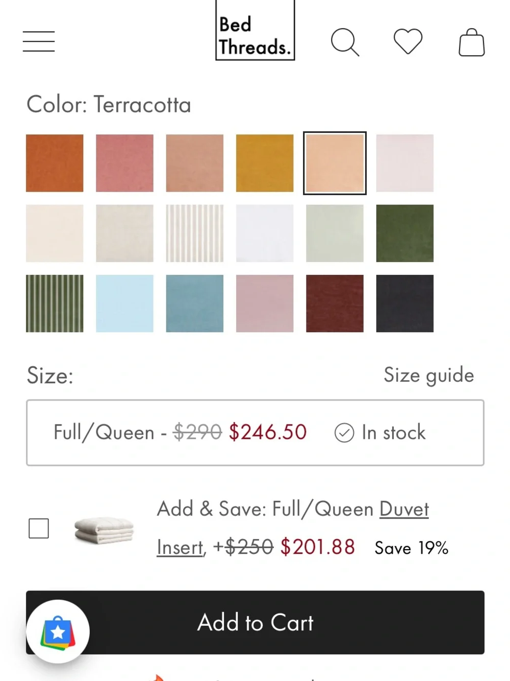 Bed Threads - Queen Linen Duvet Cover w Standard Pillow Cases (never been used)